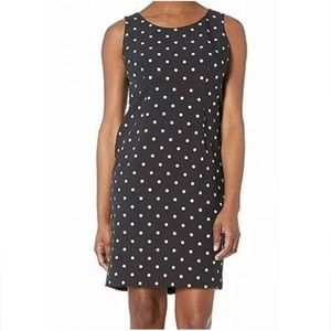 NWOT S6P Kasper Black and White Polka Dot Fitted Dress